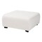 Baxton Studio Athena Modern and Contemporary Ivory Boucle Upholstered and Black Finished Wood Square Ottoman 220-12867-ZORO - alternate 3
